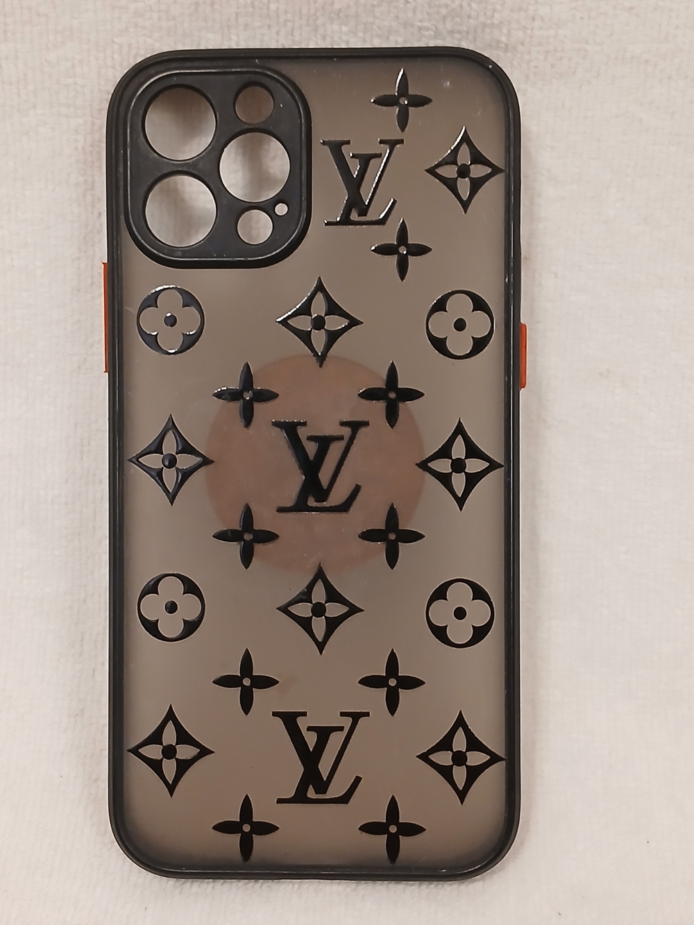 Louis Vuitton Pattern Black iPhone Case  Transparent Smoke